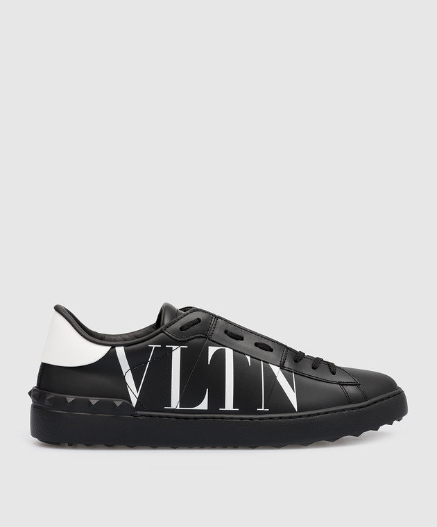 Valentino Black leather sneakers VLTN 3Y2S0830XZU