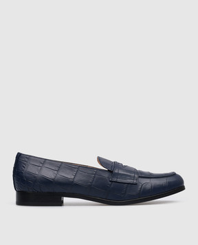 Rodo Blue leather loafers Coco Block S0645285