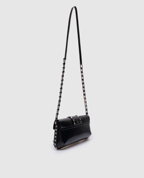 Valentino Чорна шкіряна сумка крос-боді Rockstud 3W0B0M76PAU