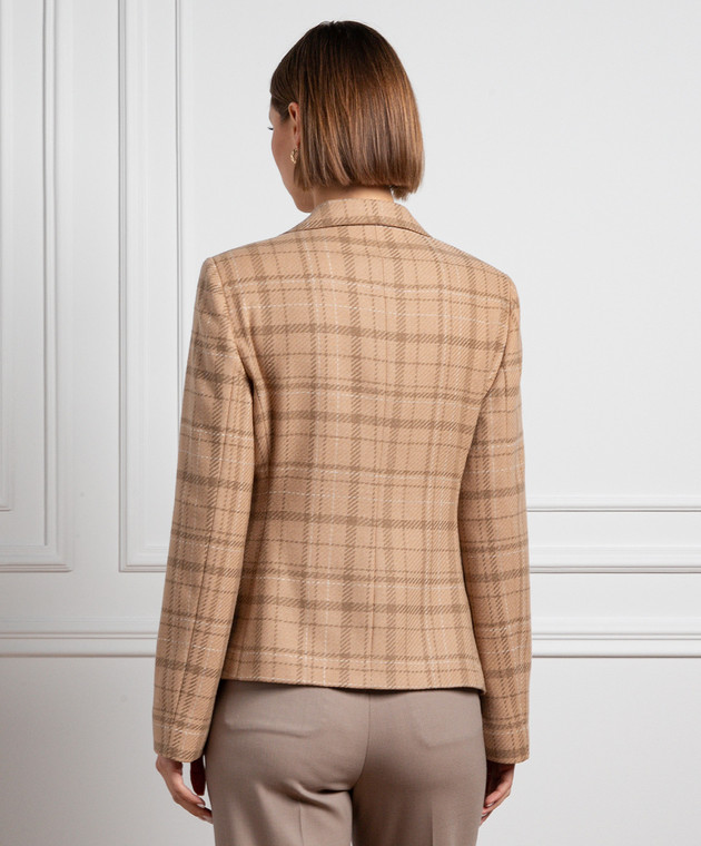Ballantyne Brown checked wool and cashmere jacket BLJ041QWC09 image 4