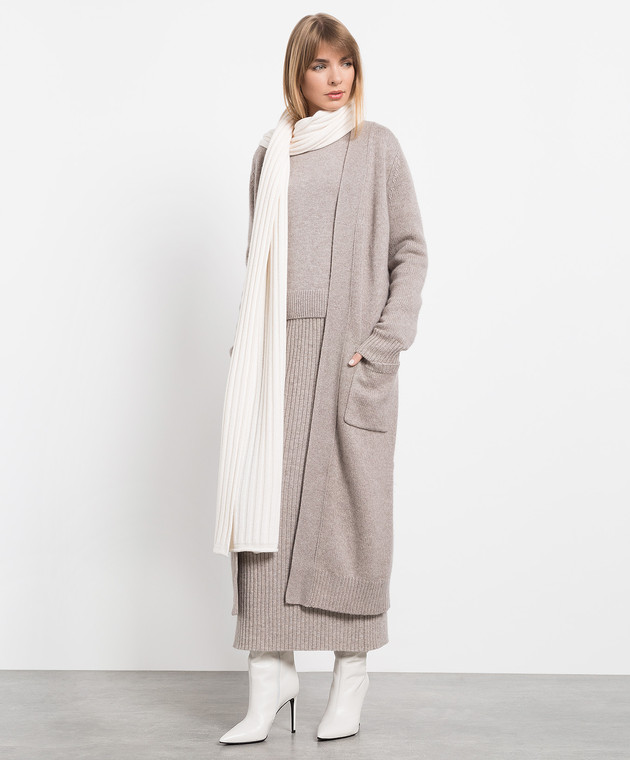 Allude Білий шарф з кашеміру 22560631 зображення 2