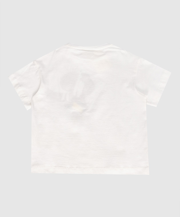 Fendi Дитяча біла футболка з принтом JMI3847AJ57 зображення 2