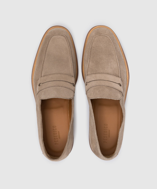 Peserico Brown suede slippers R79026C009796 image 4