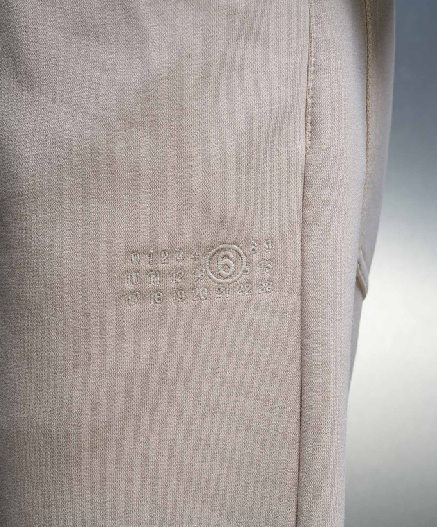 Maison Margiela MM6 Beige pants with logo embroidery S62LB0151S25596 image 5