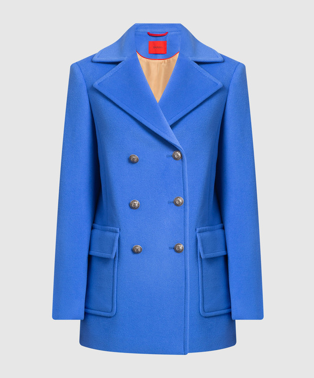 Max & Co Blue SALATO double-breasted wool coat SALATO