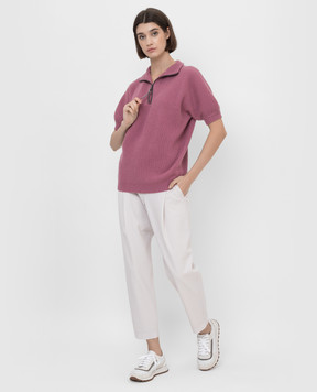 Brunello Cucinelli Бежевые брюки из шерсти MB526P7381