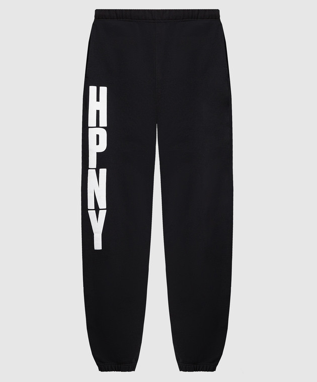 Heron Preston Black joggers with contrast HPNY logo print HMCH027C99JER002