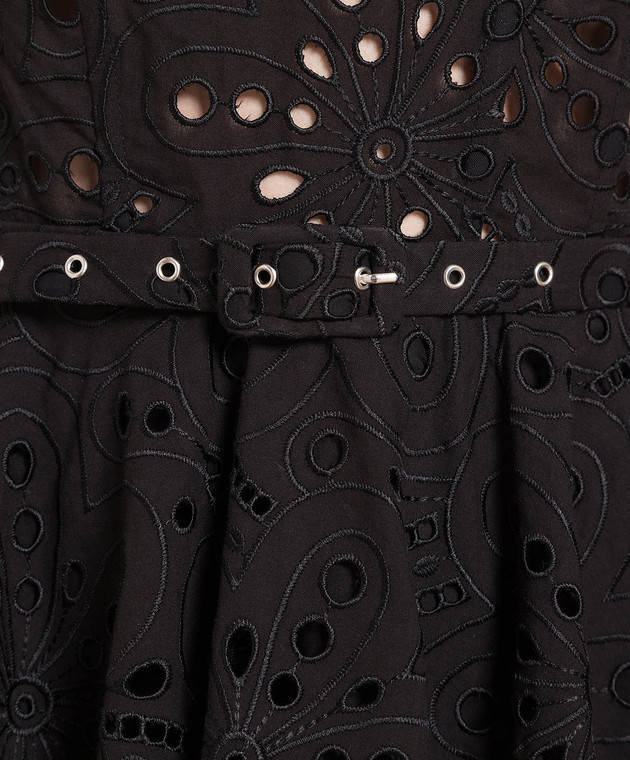 Charo Ruiz Nina black bustier dress with broderie embroidery 233610 изображение 5