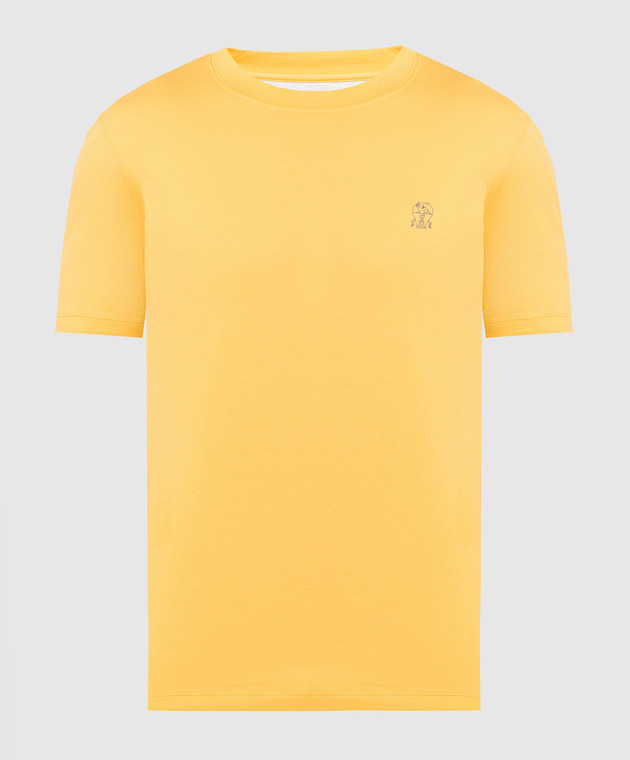Brunello Cucinelli Yellow t-shirt with logo print M0T618440