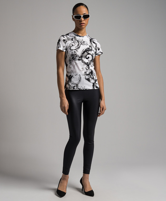 VERSACE JEANS COUTURE, White Women's Floral Shirts & Blouses