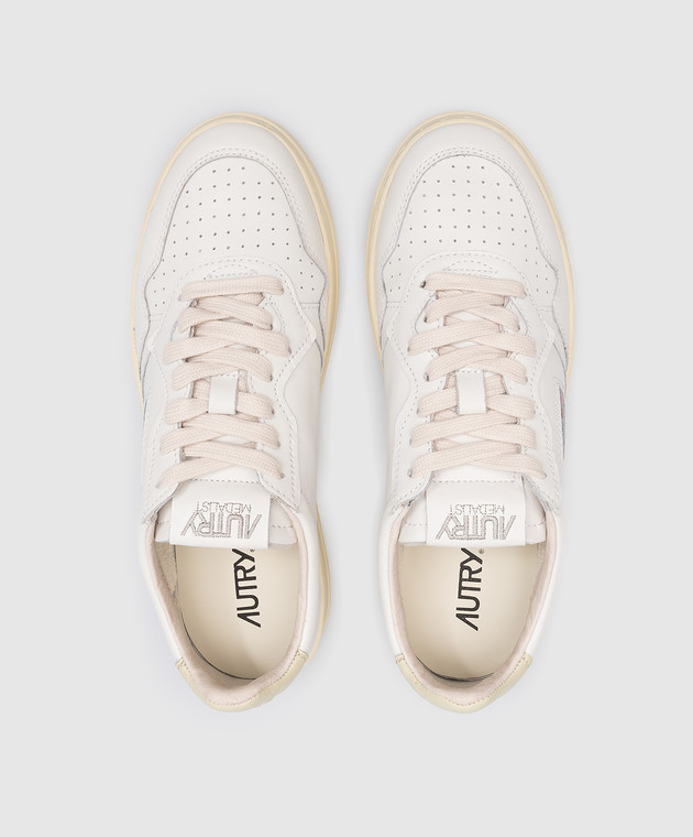 AUTRY White leather sneakers with logo A13IAULWLD10 image 4