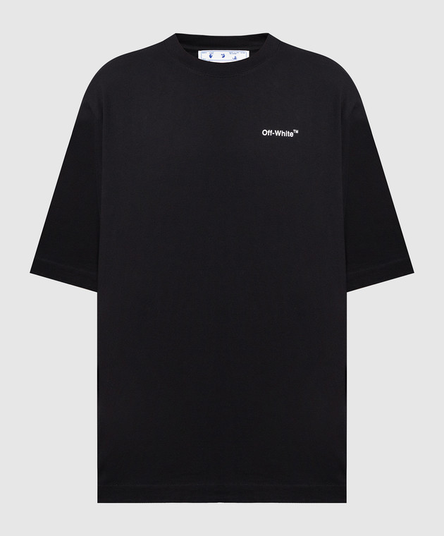Off-White - Черная футболка с принтом Караваджо OMAA119C99JER004