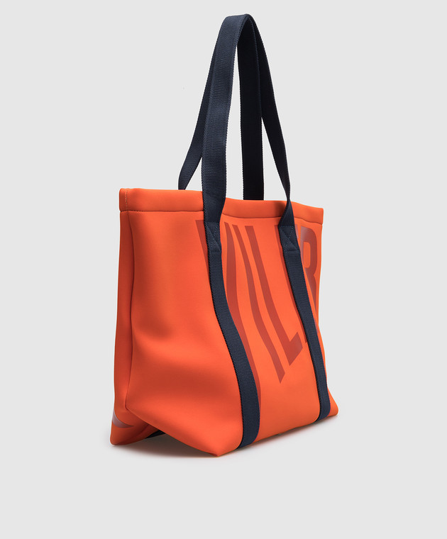 Vilebrequin Bagsib orange tote bag with logo print BSBC1137 изображение 3