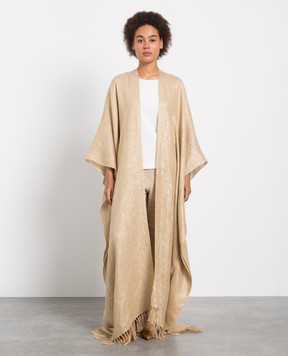Brunello Cucinelli Бежевые брюки-каррот MH126P7916