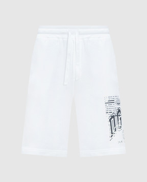 Dolce&Gabbana Белые шорты с принтом DGVIB3 GZ5EATG7K3I