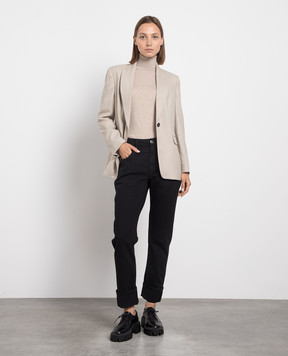 Brunello Cucinelli Чорні джинси з ланцюжком моніль MPH43P5797