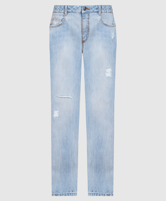 Ermanno Scervino Blue jeans with holes D427P701TEFKV
