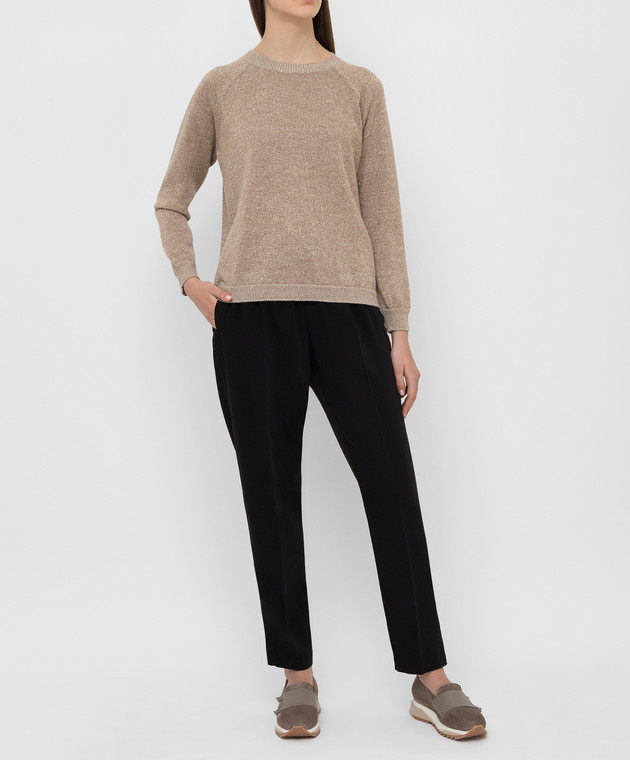 Max Mara Sportmax Code Черные брюки BLANC изображение 2