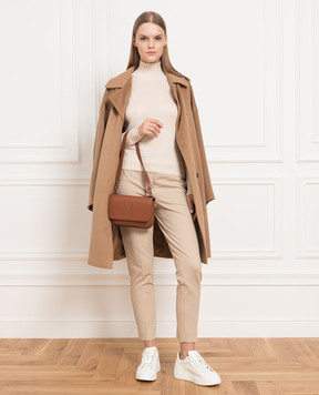 Max Mara Темно-бежеве пальто з вовни NARO