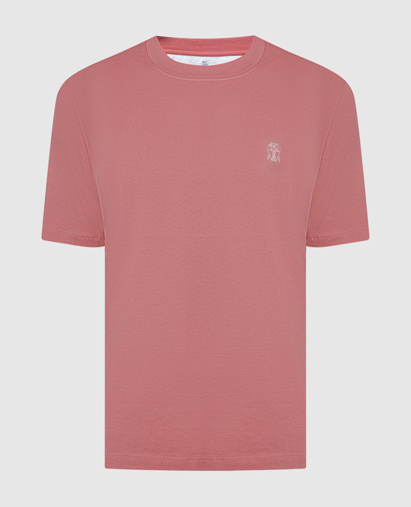 Розовая футболка с принтом логотипа