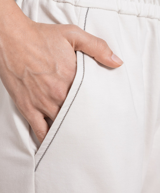 Brunello Cucinelli Gray pants with monil chain MH827SA399 изображение 5