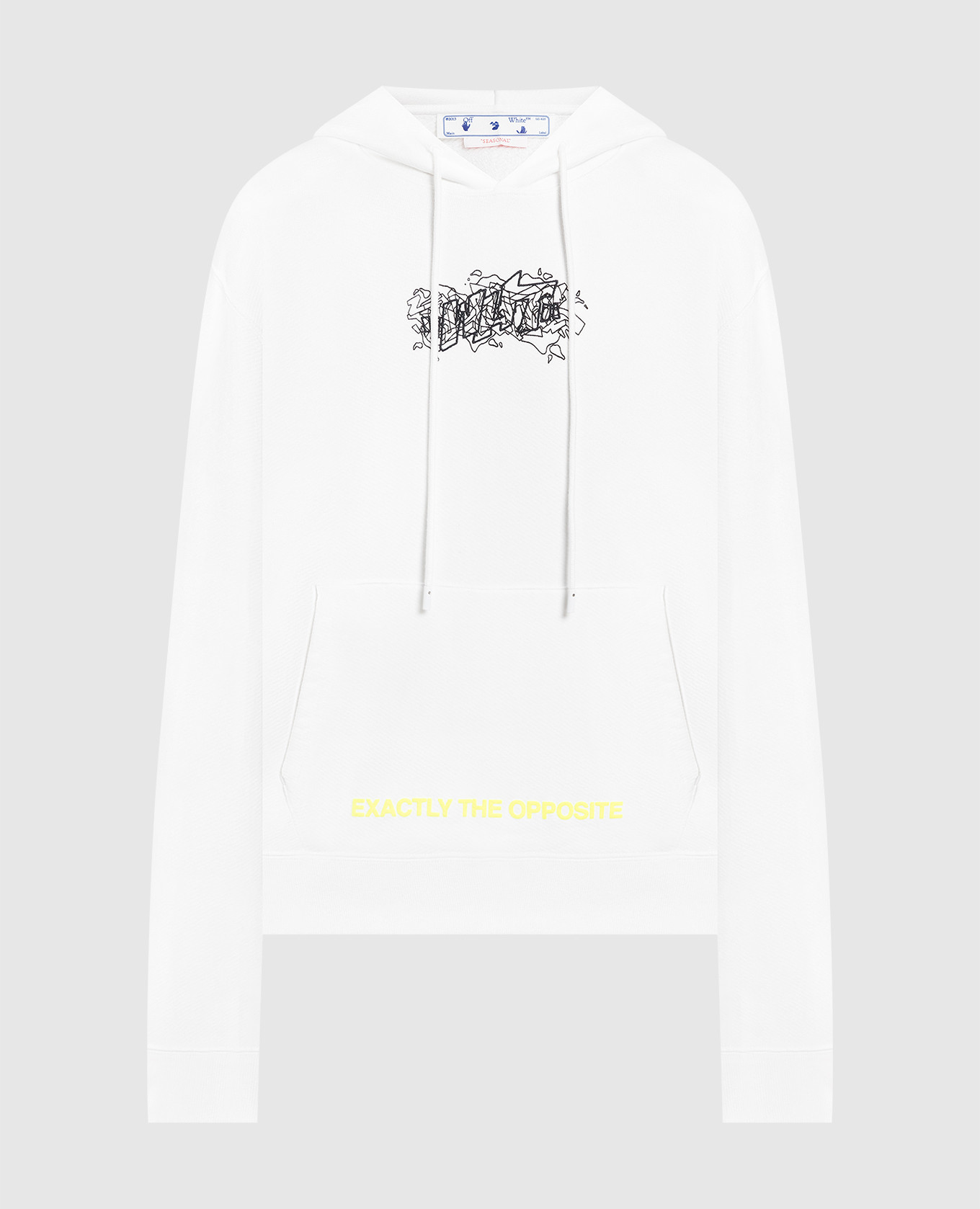 White hoodie with logo