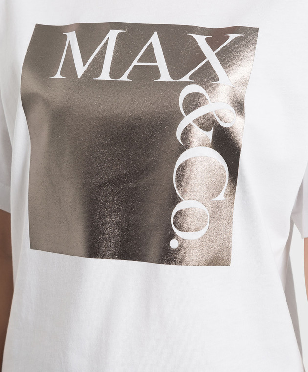 Max & Co White TEE with logo print TEE изображение 5
