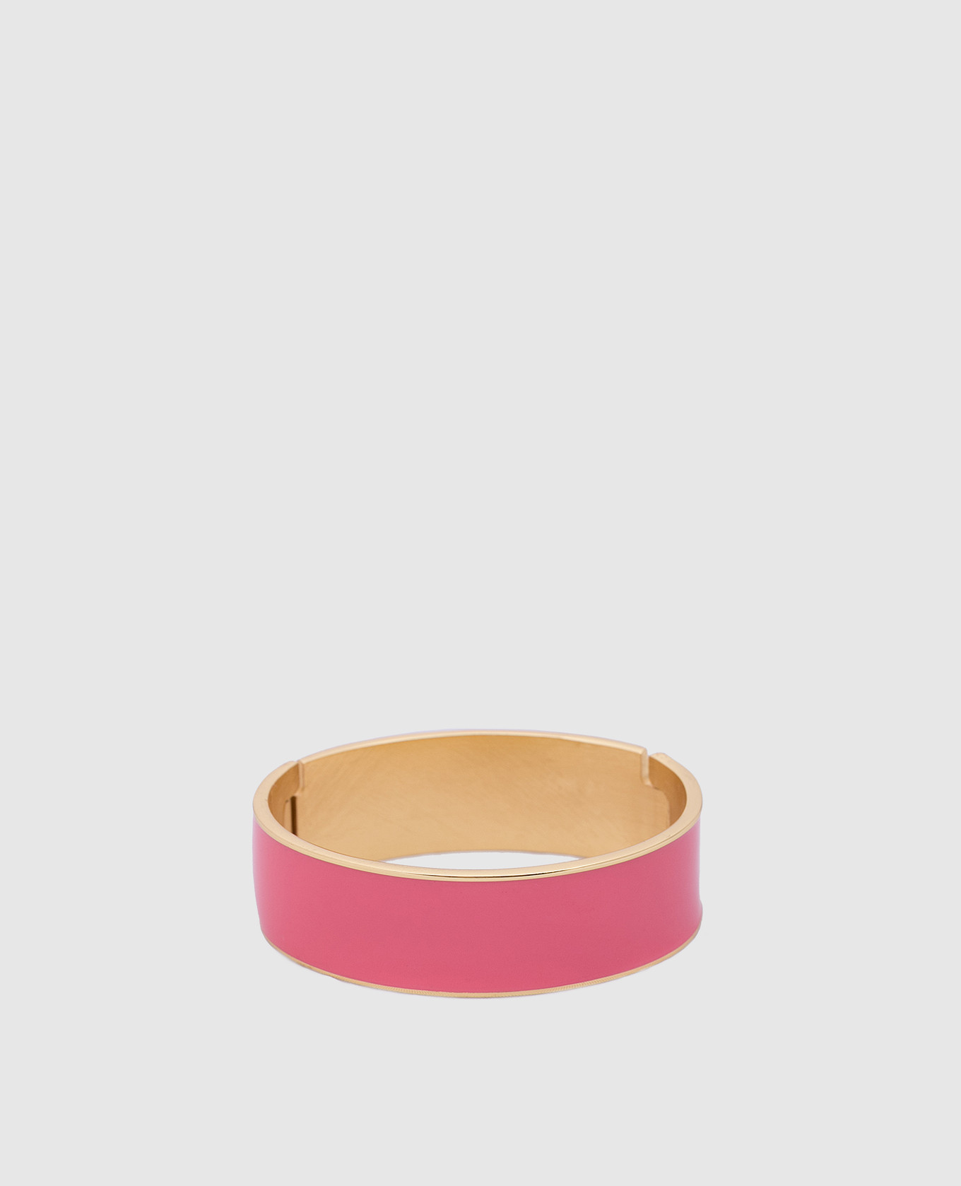 Розовый браслет с 24-каратным золотом с эмалью