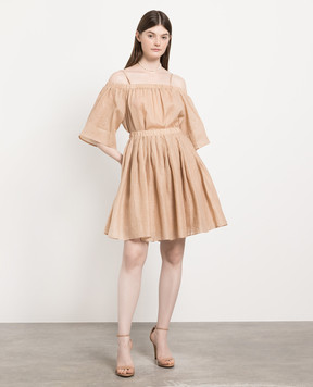 Twinset Коричнева спідниця з драпіруванням 231LM2MBB