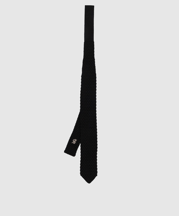 Stefano Ricci Дитяча чорна краватка з шовку YCRMTSR1400 зображення 2
