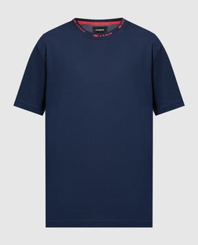 Kiton Синяя футболка с логотипом UK1461E23