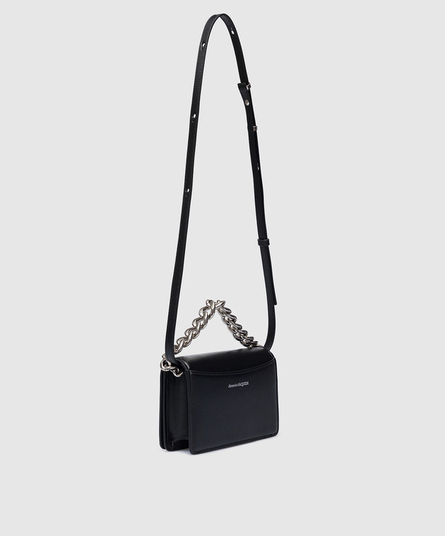 Alexander McQueen Чорна сумка крос-боді з металевим кастетом 708146DYTX1 зображення 3