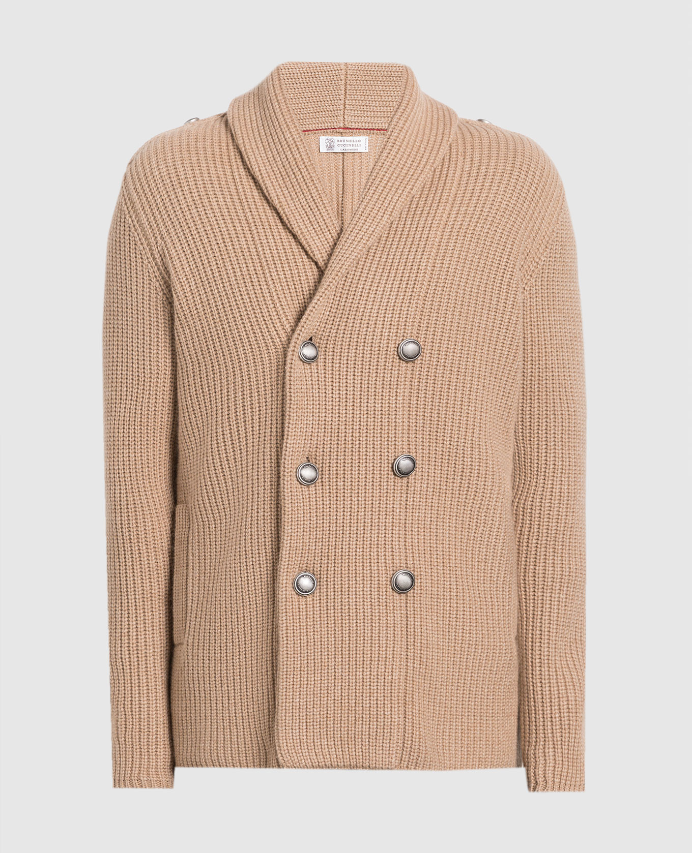 

Бежевый кардиган из шерсти, кашемира и шелка, Кардиганы