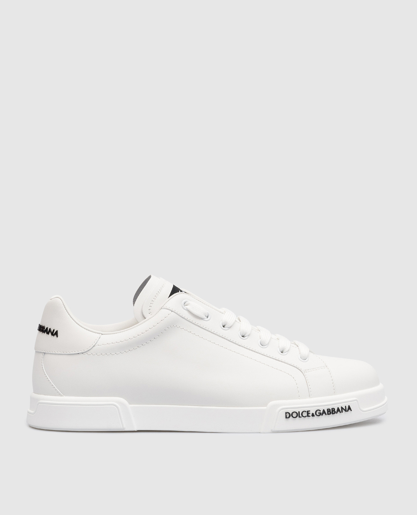 Portofino white leather sneakers with logo