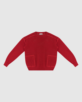 Brunello Cucinelli Дитячий червоний светр у візерунок B19M13300B