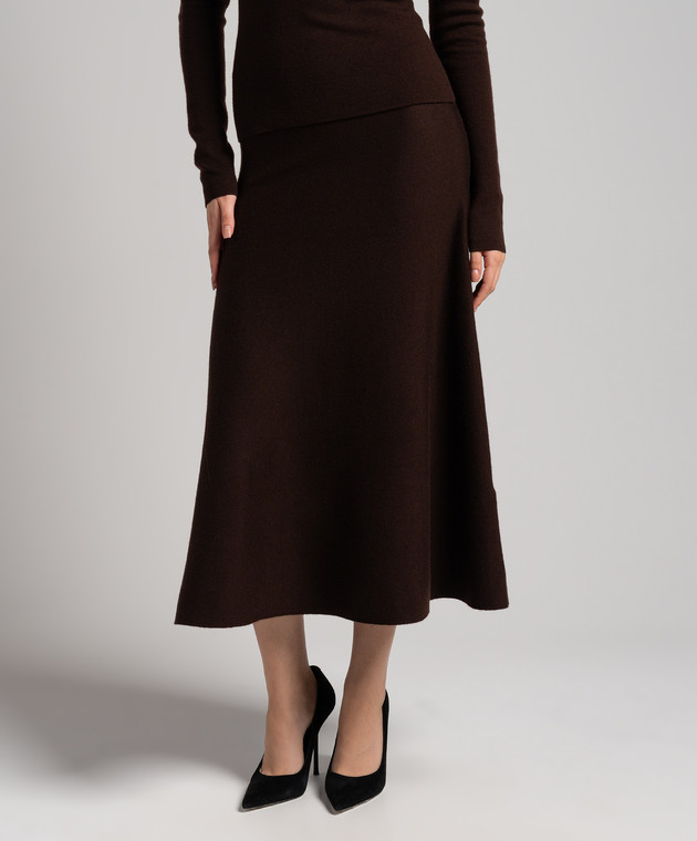 Gabriela Hearst - Brown wool, cashmere and silk Freddie skirt
