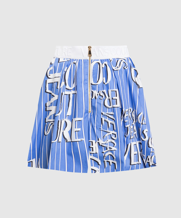 Versace Jeans Couture Blue shorts in doodle print with logo 74HAD102NS201