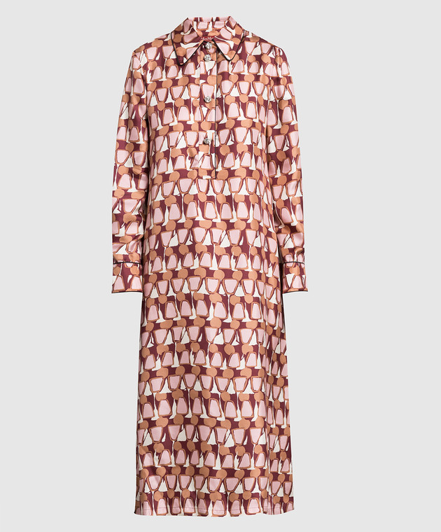 Max Mara Шовкова сукня міді Augusta в абстрактний малюнок AUGUSTA