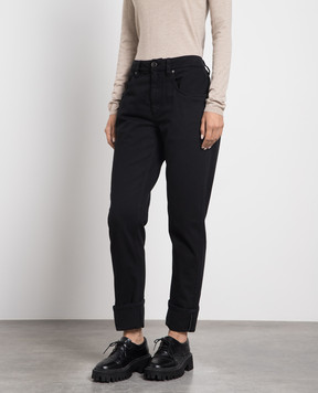 Brunello Cucinelli Чорні джинси з ланцюжком моніль MPH43P5797