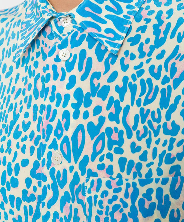 Stella McCartney Синя блуза з шовку 604374STA30 зображення 5