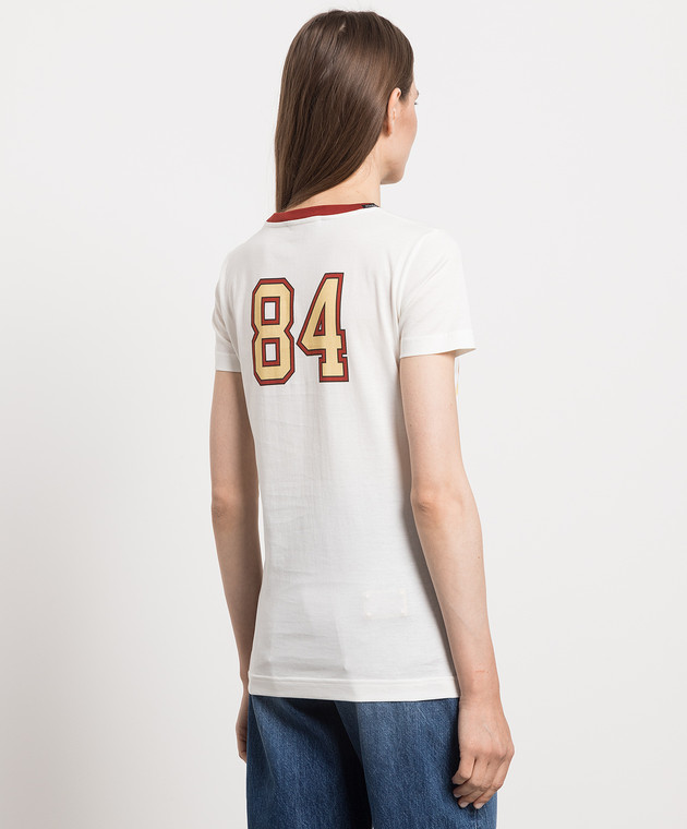 Dolce&Gabbana White t-shirt with a print F8L99TFI7TB image 4