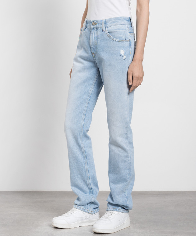 The Attico Blue jeans with a distressed effect 236WCP48D057 image 3