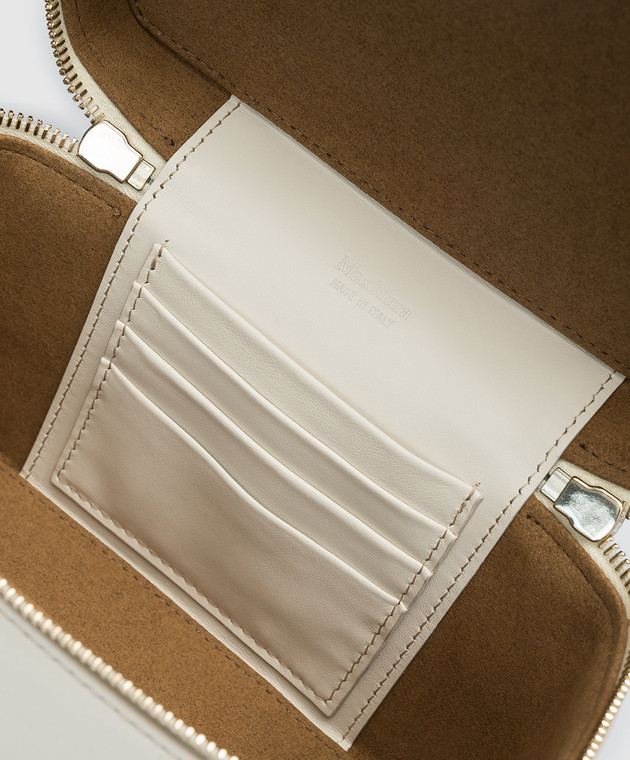 Max Mara - White leather bag with logo VANITY buy at Symbol