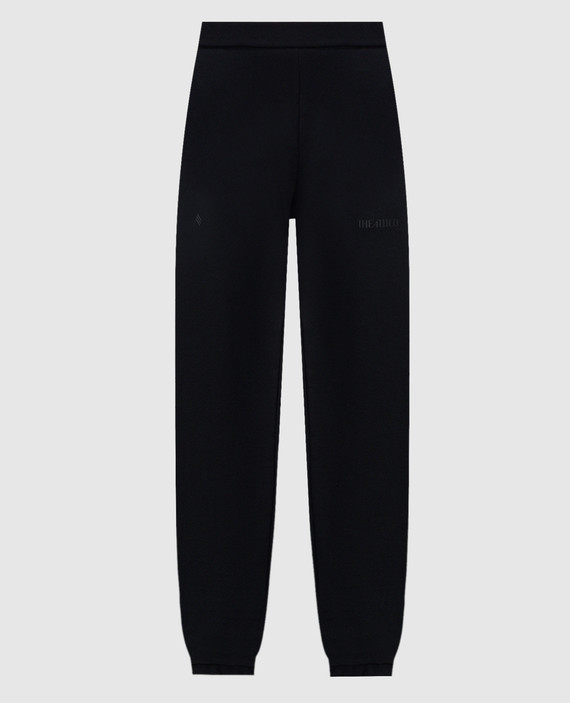 Penny joggers in black with textured logo