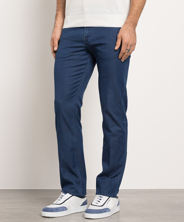 Stefano Ricci Blue jeans with logo MFT31S2060Z901 изображение 3