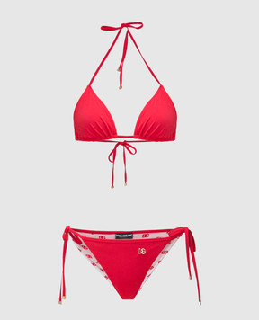 Dolce&Gabbana Червоний купальник з логотипом O8A02JONN88
