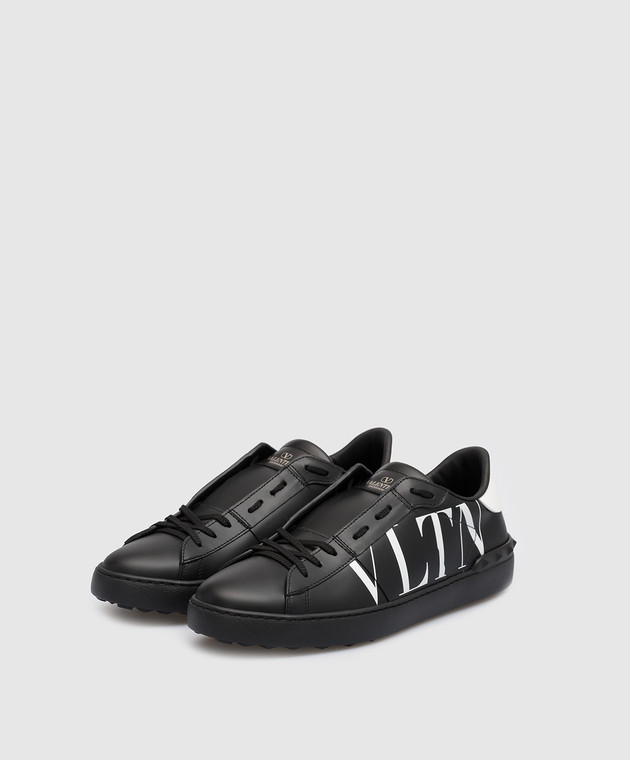 Valentino Black leather sneakers VLTN 3Y2S0830XZU image 2