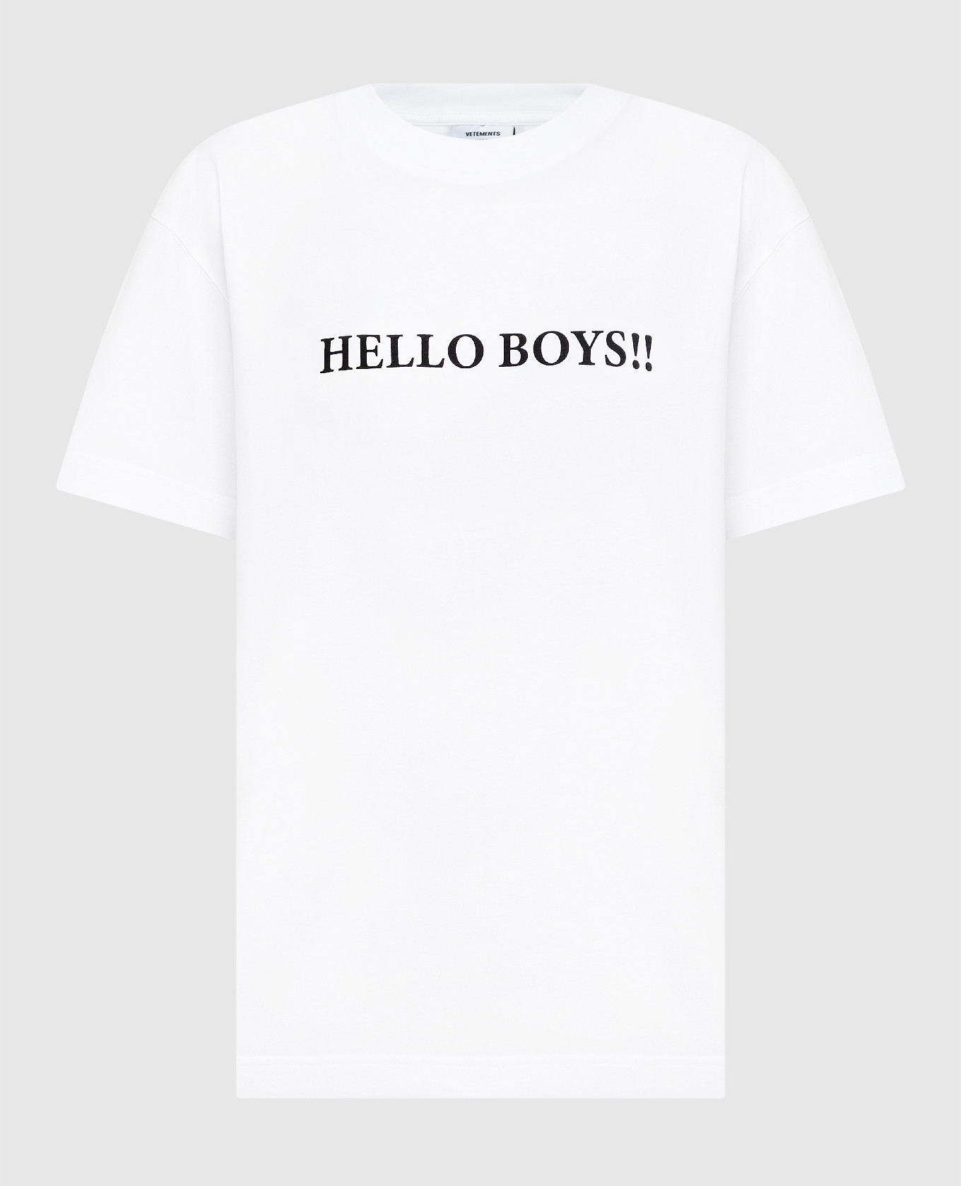 

Белая футболка с контрастной надписью, Белый, Футболки