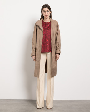 Max Mara Sportmax Бежевые штаны Oxalis из шерсти OXALIS