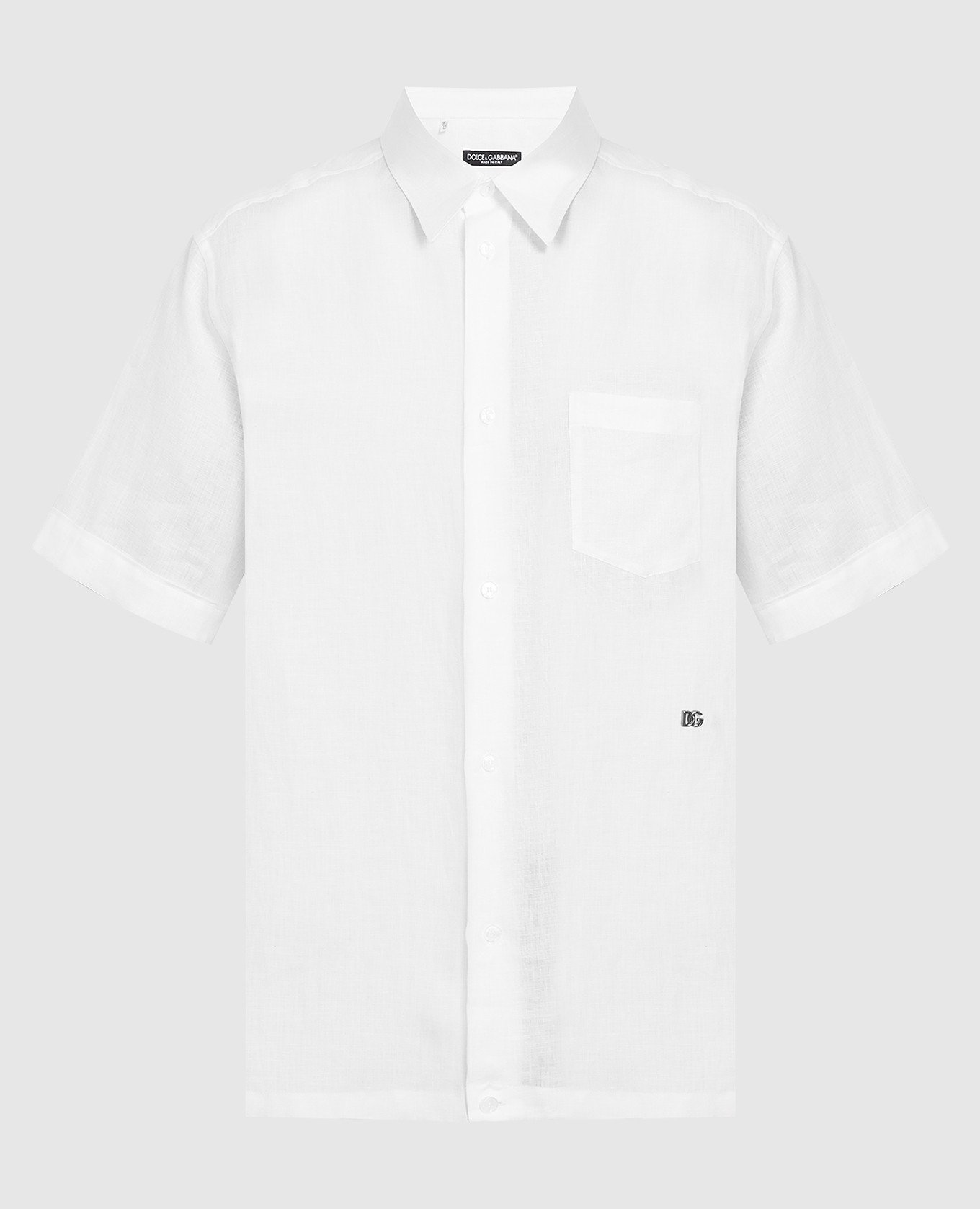 Белая рубашка из льна